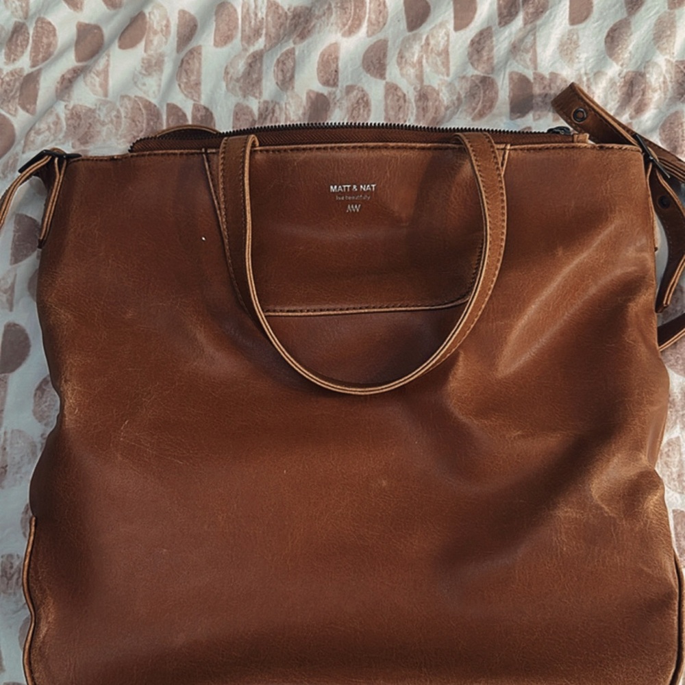 Matt & Nat Rich Brown Leather Tote